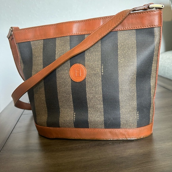 Fendi Handbags - Vintage Fendi pequin cross body